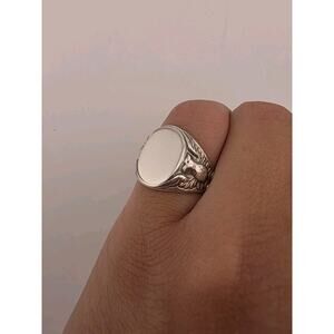 Vintage Sterling Silver 925 Hand Made Bold Eagle U.S.A Ring Size 9.5